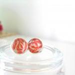 Love. Small silver ear stud..