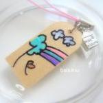 Sky, Nature on wood. Hand p..