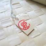 Love. Suede bookmark with h..