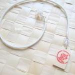 Love. Suede bookmark with h..